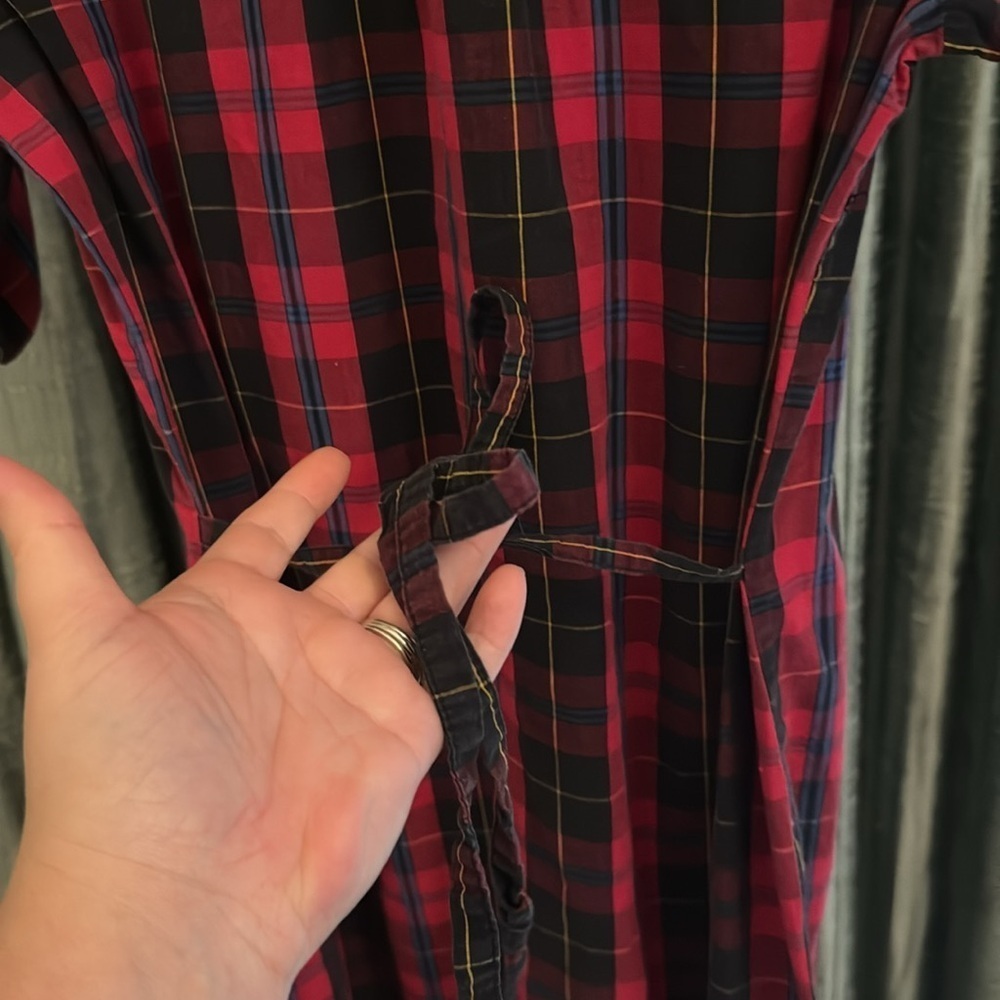Mossimo Supply Co. Plaid Res/Blue Mini Dress EUC Size Large - Picture 5 of 5